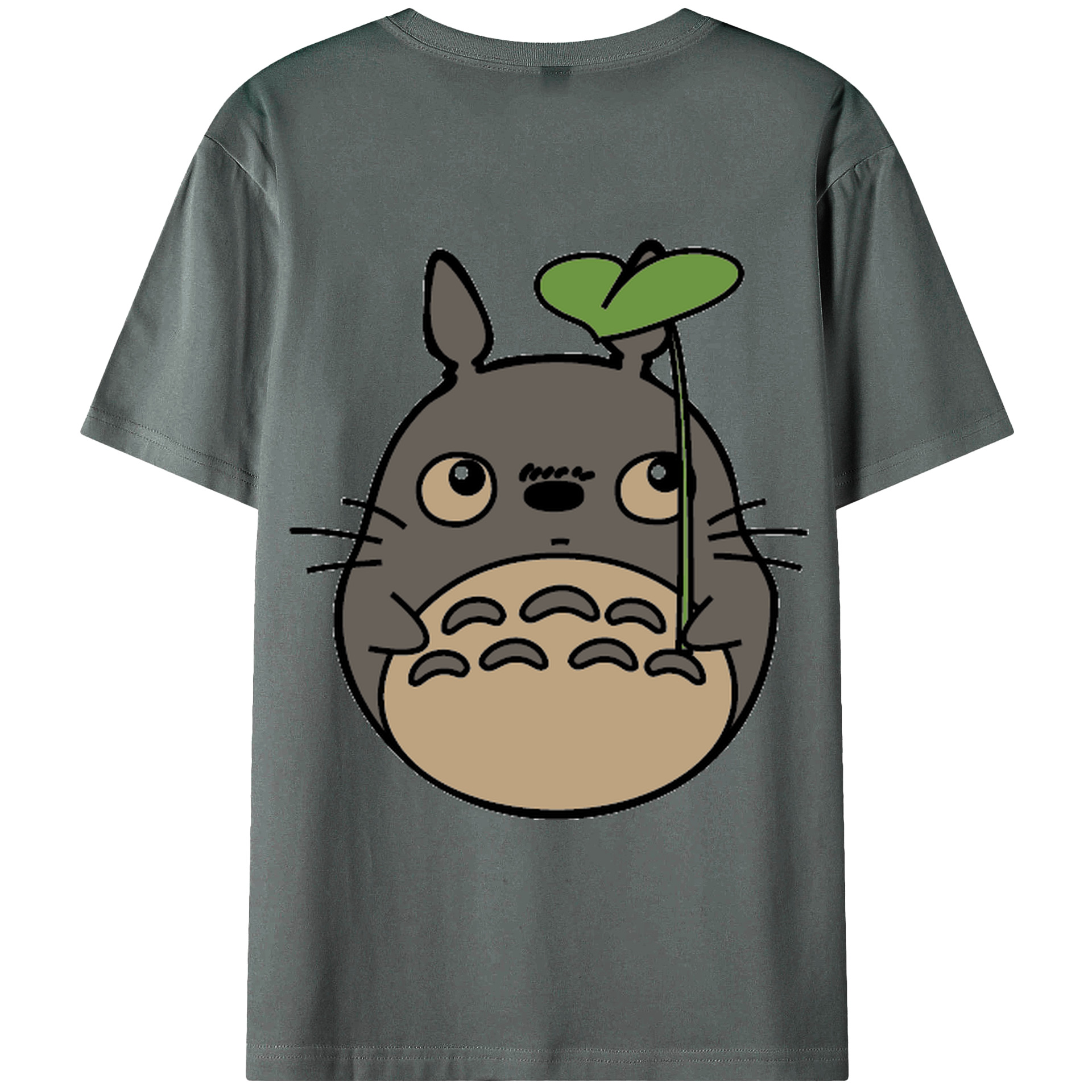 （画像用） となりのトトロ 草壁メイ 草壁サツキ My Neighbor Totoro Satsuki Kusakabe Mei Kusakabe 綿100％ メンズ半袖Tシャツ（バックプリント） 通気性